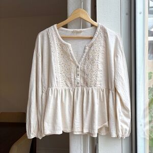 Lucky Brand Cream Women's Top